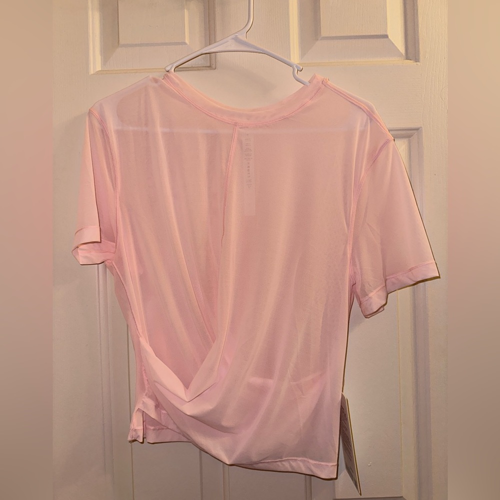Lululemon Strawberry Milkshake mesh yoga top